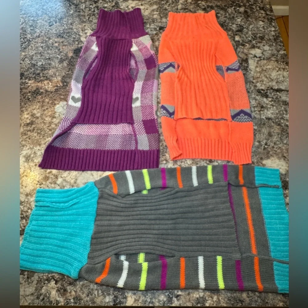 Colorful Knit Dog Sweaters